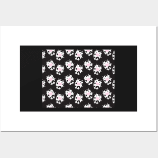 Cute Cow Pattern Posters and Art